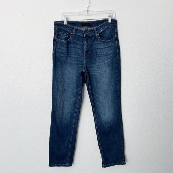 [Banana Republic] Dark Wash High Rise Ankle Length Girlfriend Fit Jeans Sz 29/8 - Picture 3 of 12